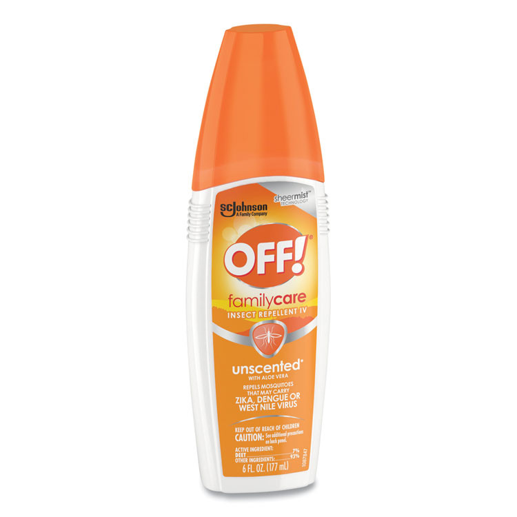 SC JOHNSON OFF!® 331348 FamilyCare Unscented Spray Insect Repellent, 6 oz Spray Bottle, 12/Carton