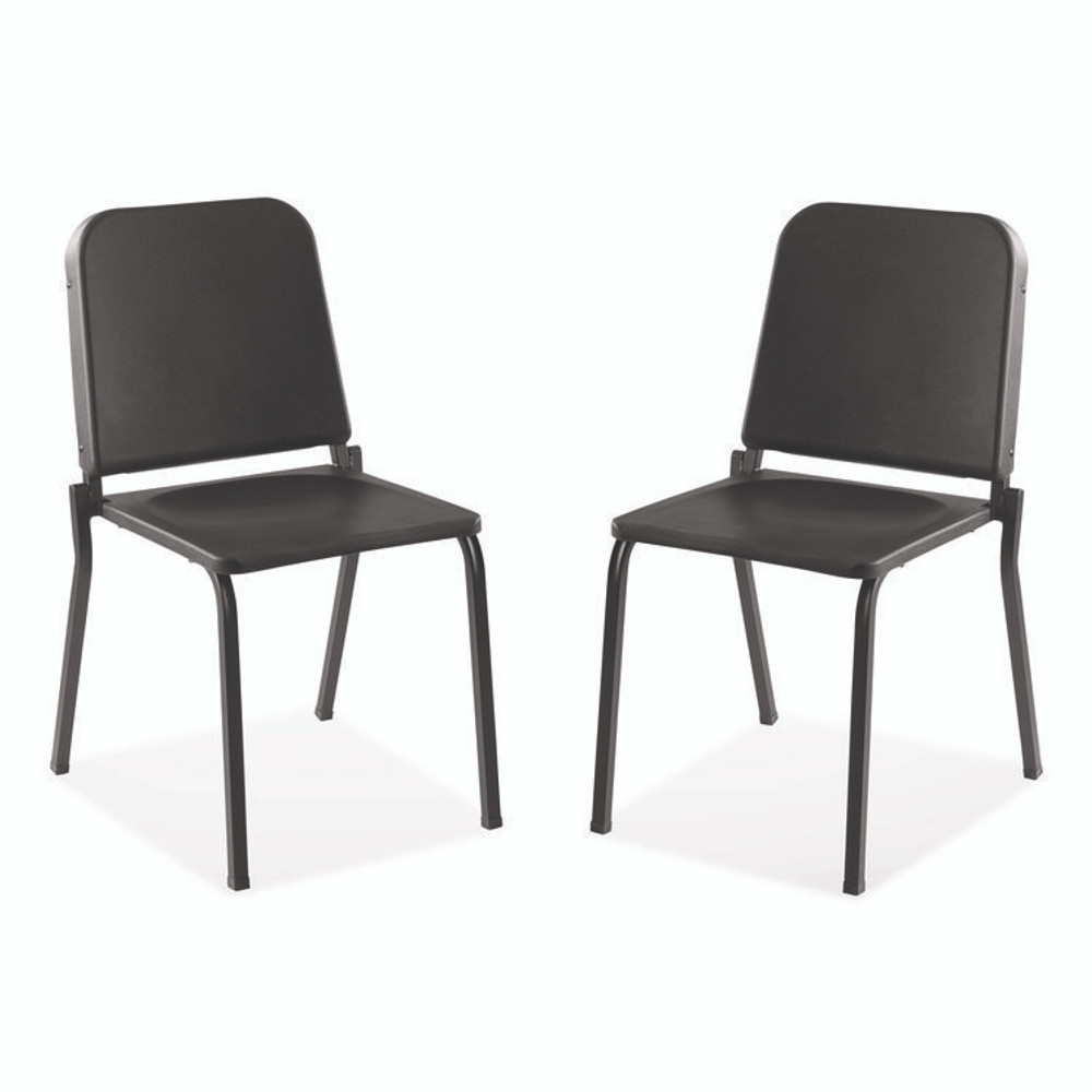 NATIONAL PUBLIC SEATING NPS® 82102 8200 Series Melody Music Chair, Supports Up to 300 lbs, 17.5" Seat Height, Black Seat, Black Back, Black Base, 2/Pack