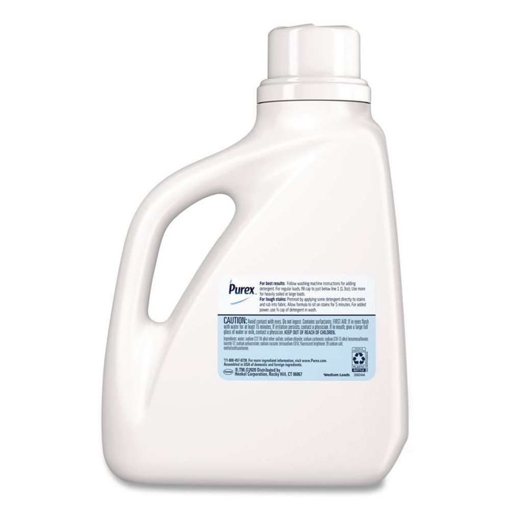 PUREX 2420006040CT Free and Clear Liquid HE Laundry Detergent, Unscented, 75 oz Bottle, 6/Carton