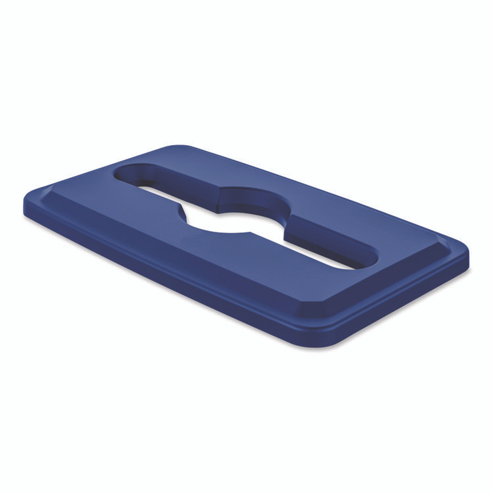 SUNCAST CORPORATION Commercial® TCNLID03BLD 23 Gallon Resin Slim Trash Can Paper Recycling Lid, 11.87 x 20.25 x 1.35, Blue