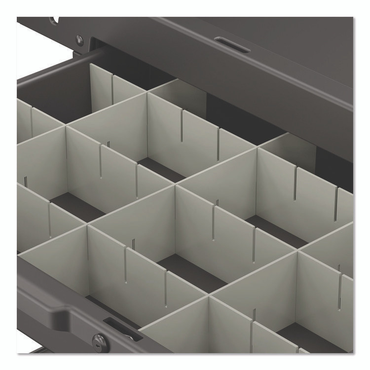 SUNCAST CORPORATION Commercial® HKCDRW2 Lockable Slide Drawer with Dividers for Suncast Commercial Full-Size Housekeeping Carts HKC1000/HKC2000, Plastic, Black