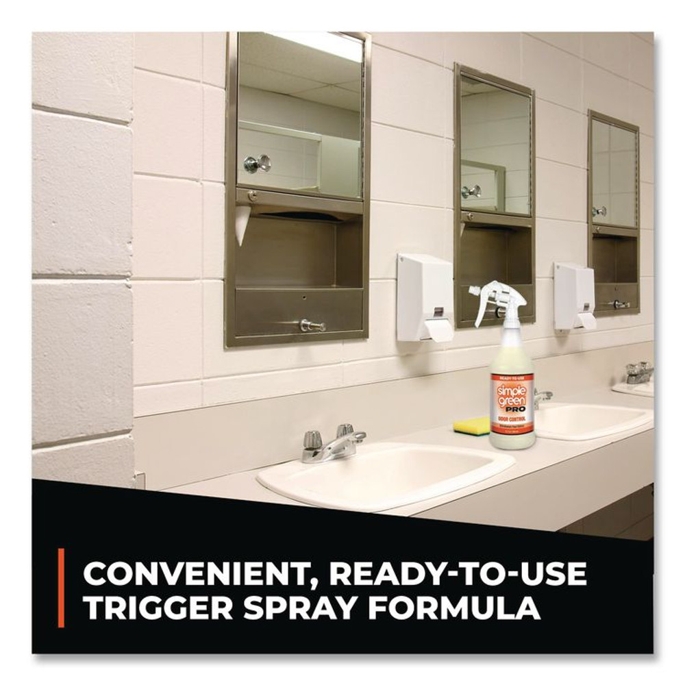 SUNSHINE MAKERS, INC. Simple Green® 0704032 Pro Odor Control Ready-To-Use, Herbal, 32 oz Spray Bottle, 12/Carton