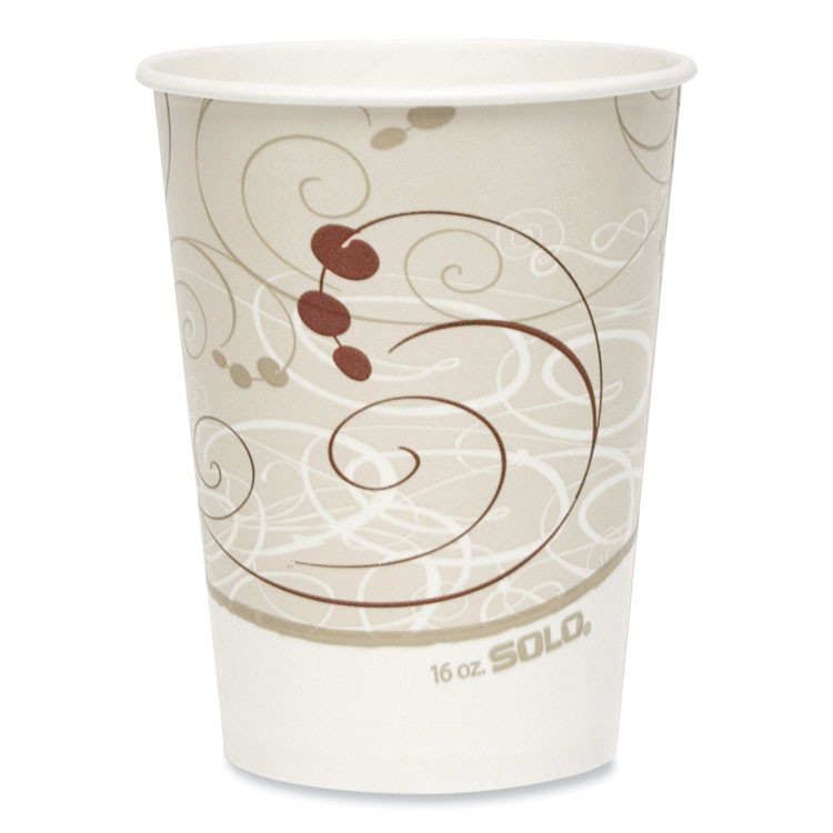 DART SOLO® RNP16PJ8000 Double Sided Poly Paper Cold Cups, 16 oz, Symphony Design, 50/Sleeve, 20 Sleeves/Carton