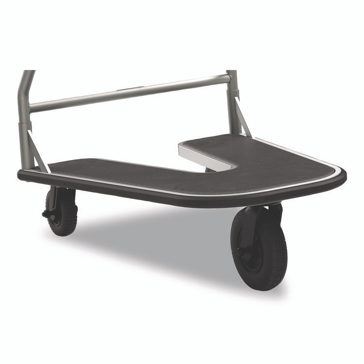 SUNCAST CORPORATION Commercial® MLCNR600 Nesting Luggage Cart with Rubber Platform, Capacity, 300 lb Capacity, 27 x 37 x 37.5, Silver/Black