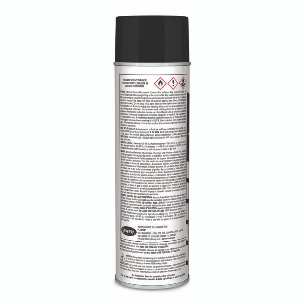 PLZ CORP Claire® SW293 Precsion Contact Cleaner, 20 oz Aerosol Spray, 12/Carton