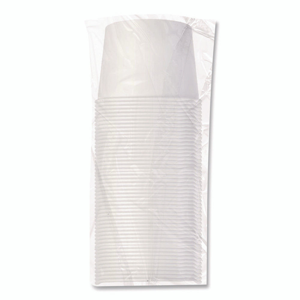 DART SOLO® VN61002050 Double Poly Paper Food Containers, 10 oz, 3.8 dia x 2.7" h, White, Paper,1,000/Carton