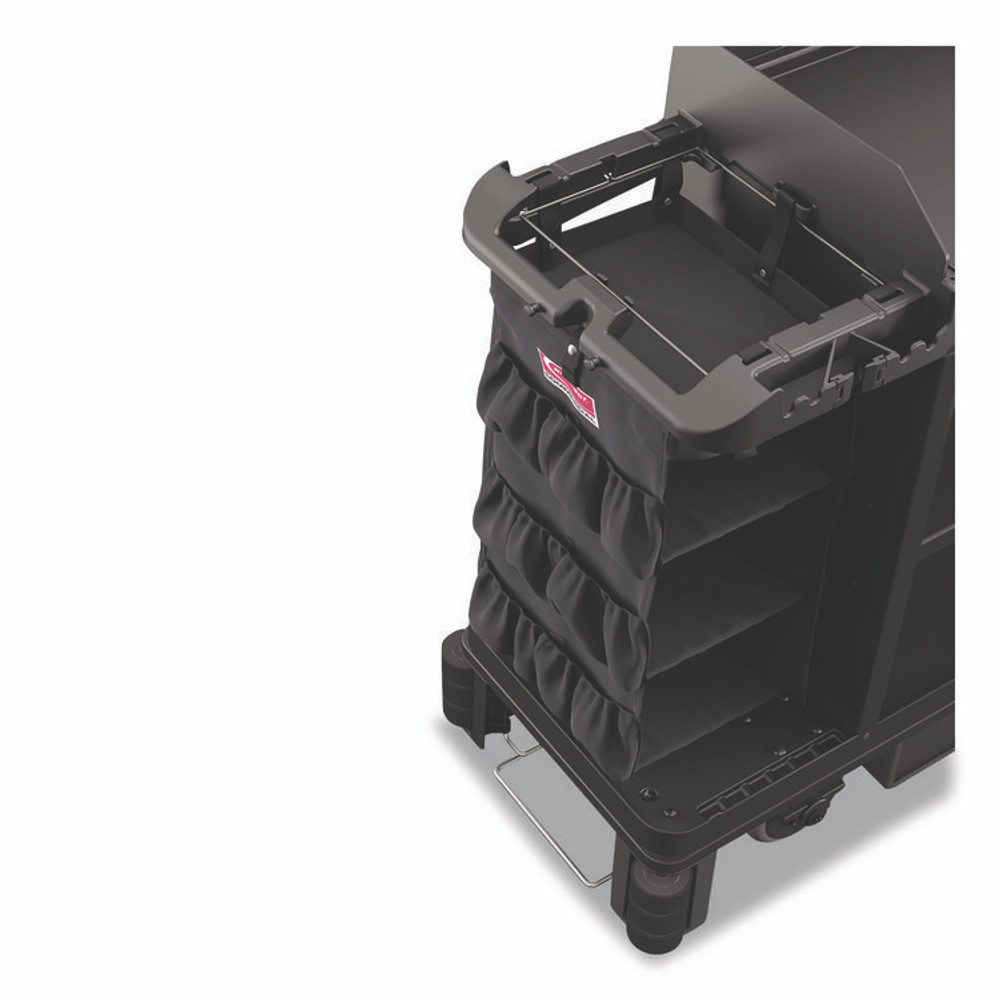 SUNCAST CORPORATION Commercial® HKCBAG03D 3-Sided Hanging Bag with Shelves for Suncast Commercial HKC1000/HKC2000 Housekeeping Carts, 25.4 gal, 15.7 x 12.4 x 30, Black