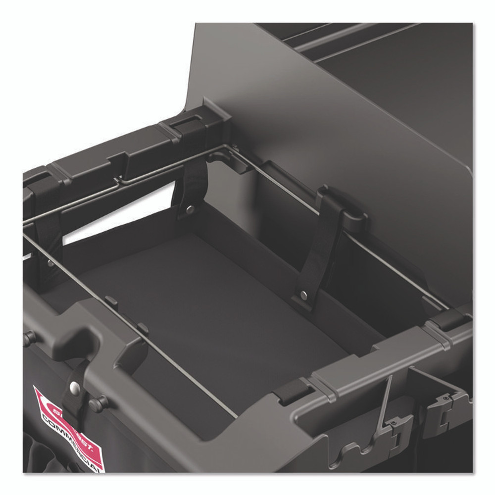 SUNCAST CORPORATION Commercial® HKCBAG03D 3-Sided Hanging Bag with Shelves for Suncast Commercial HKC1000/HKC2000 Housekeeping Carts, 25.4 gal, 15.7 x 12.4 x 30, Black