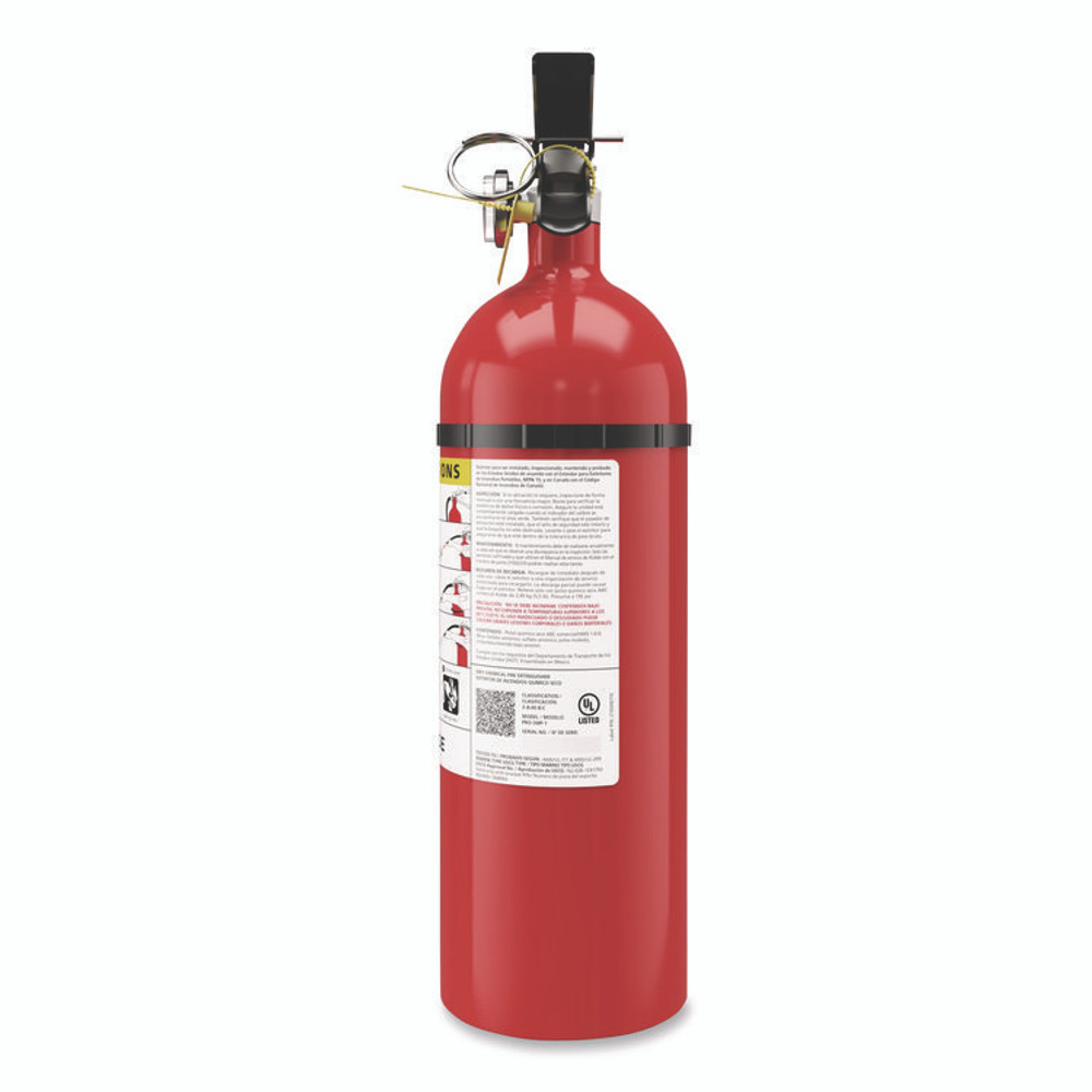 KIDDE 21032143 Pro-5MP Series Fire Extinguisher, with Bracket/Metal Strap, 3-A, 40-B:C, 5.5 lbs