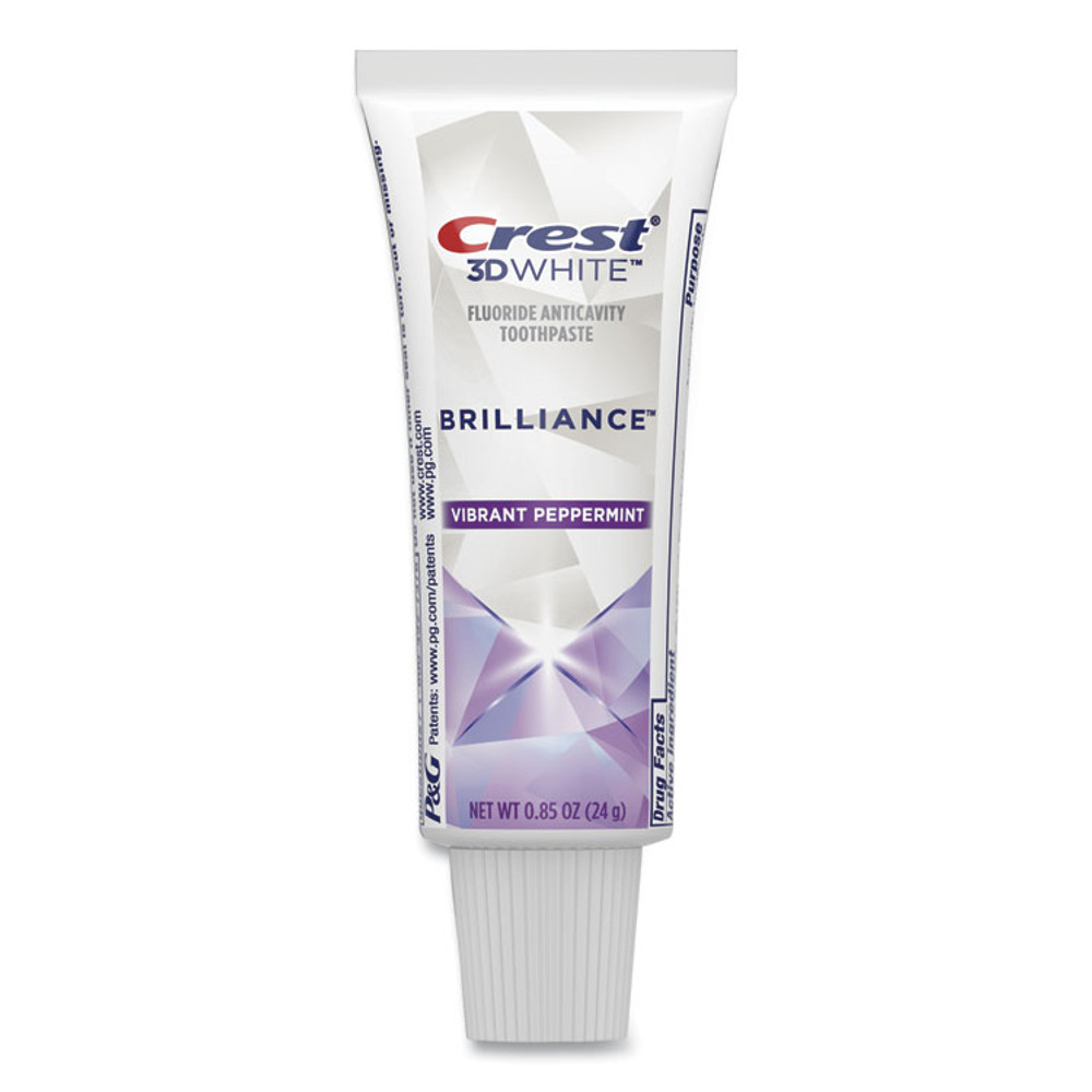 PROCTER & GAMBLE Crest® 06623 3D White Brilliance Advanced Whitening Technology + Advanced Stain Protection Toothpaste, 0.85 oz Tube, 72/Carton