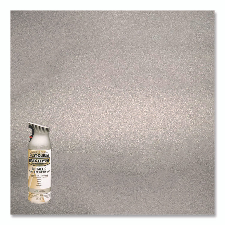 RUST-OLEUM CORPORATION 249130 Universal Premium Spray Paint, Aged Nickel, 12 oz Aerosol Can, 6/Carton