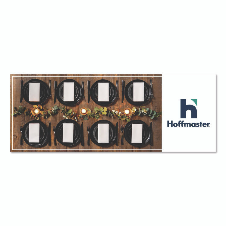 HOFFMASTER 125070 Airlaid Flat Pack Napkins, 16 x 16, Black, 500/Carton