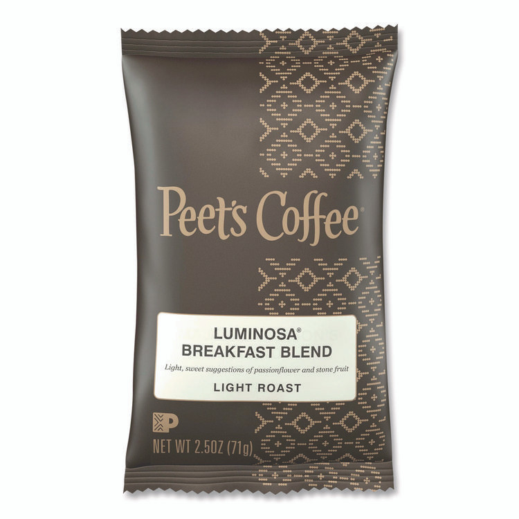 PEETS Peet's Coffee & Tea® 507627 Coffee and Tea Coffee, Luminosa Breakfast Blend, 2.5 oz Frack Pack, 18/Box