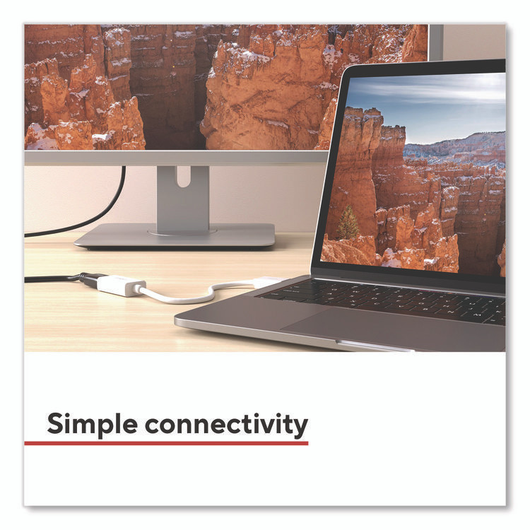 STAPLES BRANDS GROUP TECH ST62362 DisplayPort to HDMI Audio/Video Adapter, 6", White