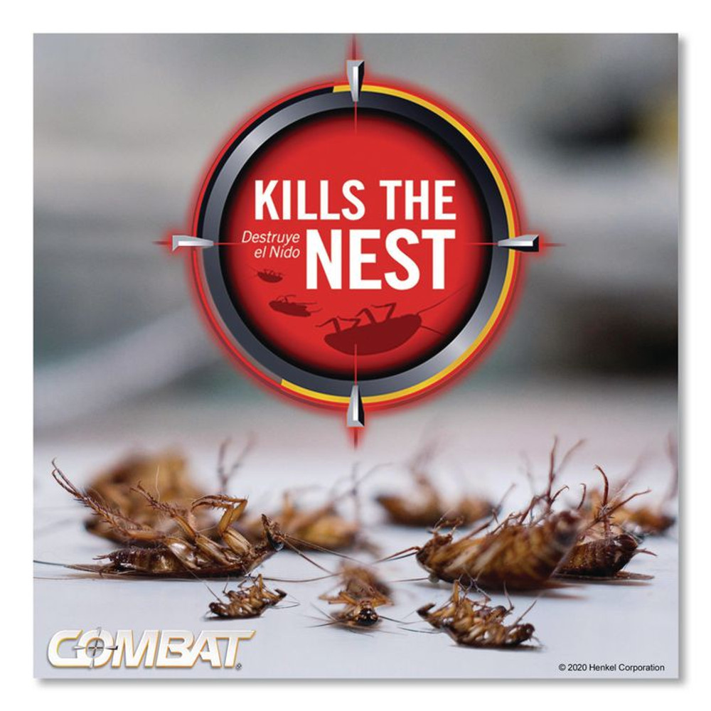 DIAL PROFESSIONAL Combat® 05701EA Roach Bait Insecticide, for Small and Large Roaches, 0.42 oz, 12 Bait Stations