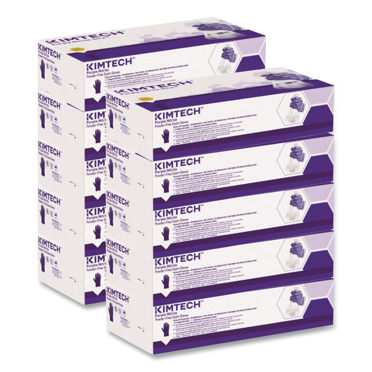 KIMBERLY-CLARK PROFESSIONAL Kimtech™ 55080 PURPLE NITRILE Exam Gloves, Powder-Free, X-Small, 6 mil Thick, 9.5" Long, Purple, 100/Box