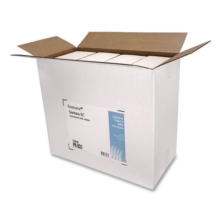 HOSPECO PR831 Sontara EC Wipers, 16.5 x 9, Blue, Interfold Dispenser Box, 100 Wipers/Box, 8 Boxes/Carton