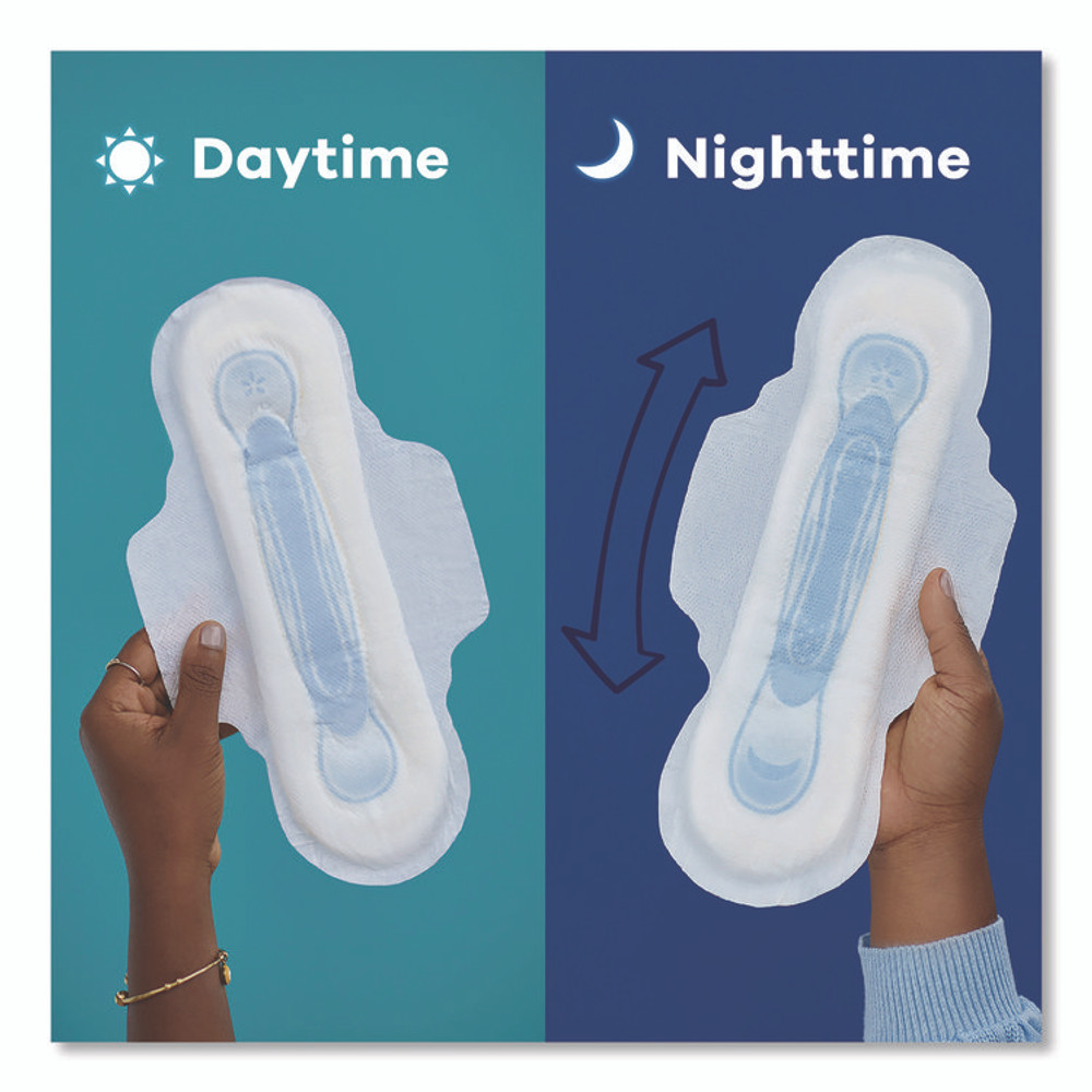 PROCTER & GAMBLE Always® 03368 Maxi Long Super Daytime Pad with Wings, Size 2, Super Absorbency, 18/Pack, 8 Packs/Carton