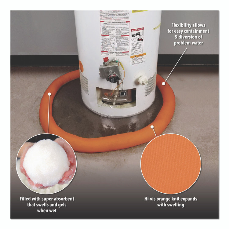 ABSORBENT SPECIALTY PRODUCTS Quick Dam™ WUGGCO Indoor Bucket Kit, (1) Bucket, (10) 4 ft Water Dams, (6) 10 ft Water Dams