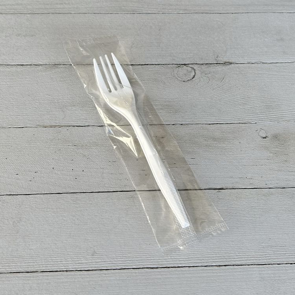 BOARDWALK FORKMWPPIW Mediumweight Wrapped Polypropylene Cutlery, Fork, 5.51", Plastic, White, 1,000/Carton