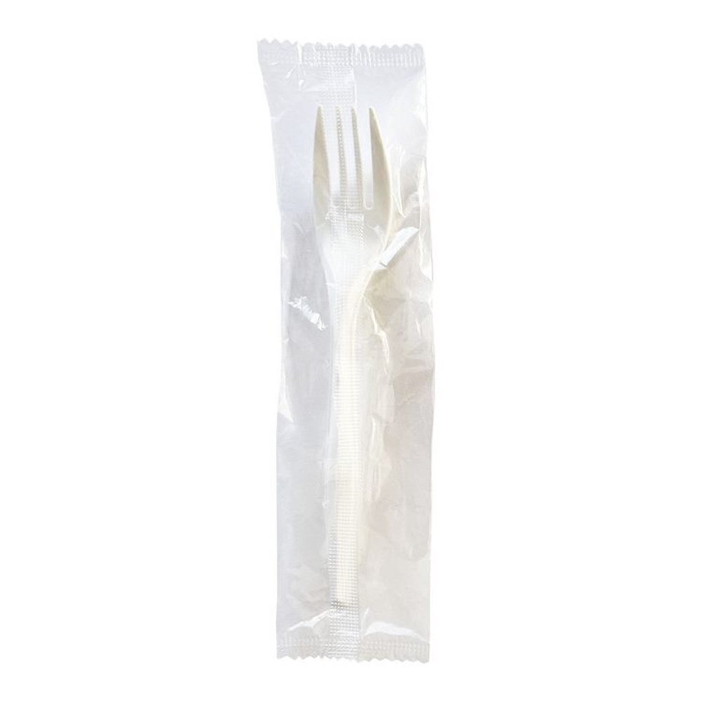 BOARDWALK FORKMWPPIW Mediumweight Wrapped Polypropylene Cutlery, Fork, 5.51", Plastic, White, 1,000/Carton
