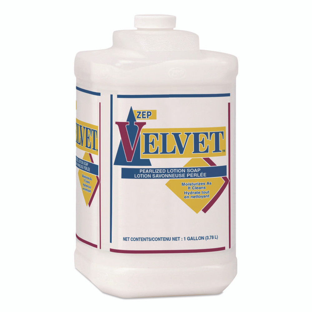 ZEP INC. 95824 Velvet Lotion Soap, Pleasant Scent, 1 gal Bottle, 4/Carton