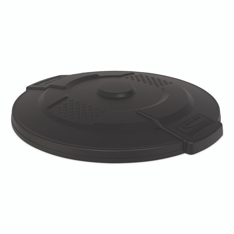 SUNCAST CORPORATION Commercial® TCU32GLIDD Utility Trash Can Lid for 32 gal Trash Can, 22.22" Diameter x 3", Black