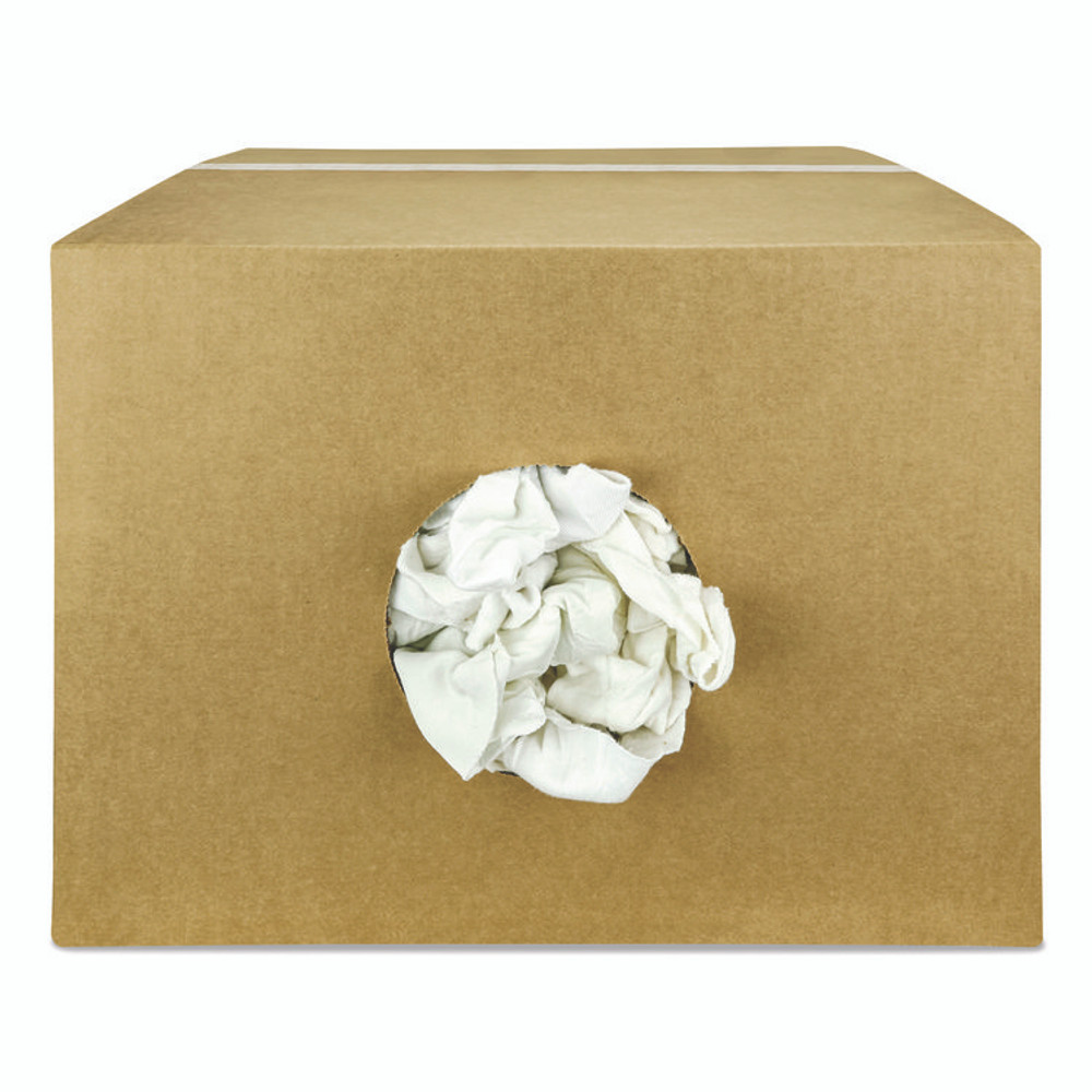 HOSPECO 33325 Sweatshirt Rags, Unscented, White, 8/lb, 25 lb/Carton