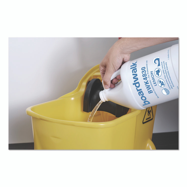 BOARDWALK 4830 Odor Eliminator Enzyme Plus Concentrate, Lemon Scent, 1 gal Jug, 4/Carton