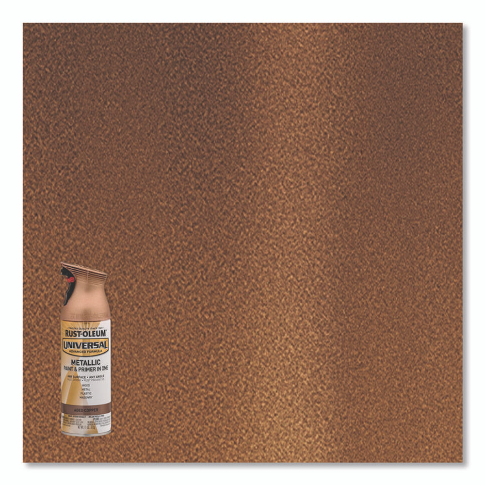 RUST-OLEUM CORPORATION 249132 Universal Premium Spray Paint, Aged Copper, 12 oz Aerosol Can, 6/Carton