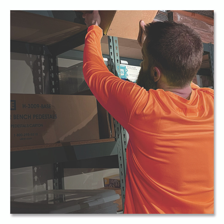 TENACIOUS HOLDINGS, INC. ergodyne® 12178 Chill-Its 6689 Cooling Long Sleeve Sun Shirt with UV Protection, Medium, Orange