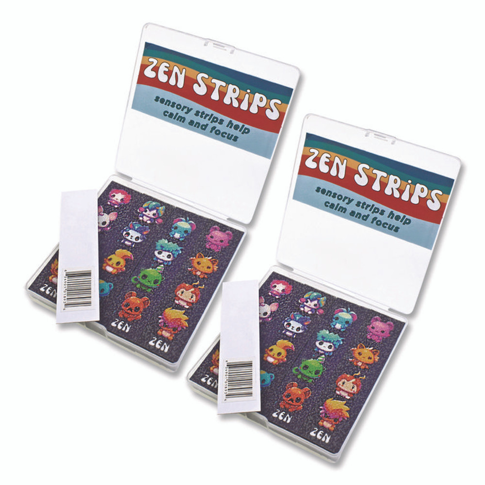 THE PENCIL GRIP TPG Creations™ 89380 Sandy Cuties Zen Strips, Ages 6 and Up, Assorted Colors or Purple Field, 80/Carton