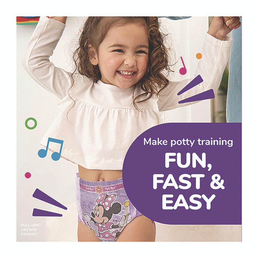 KIMBERLY CLARK Huggies® 45269 Learning Designs Potty Training Pants for Girls, Size 5, 3T-4T, 32 lbs to 40 lbs, 84/Carton
