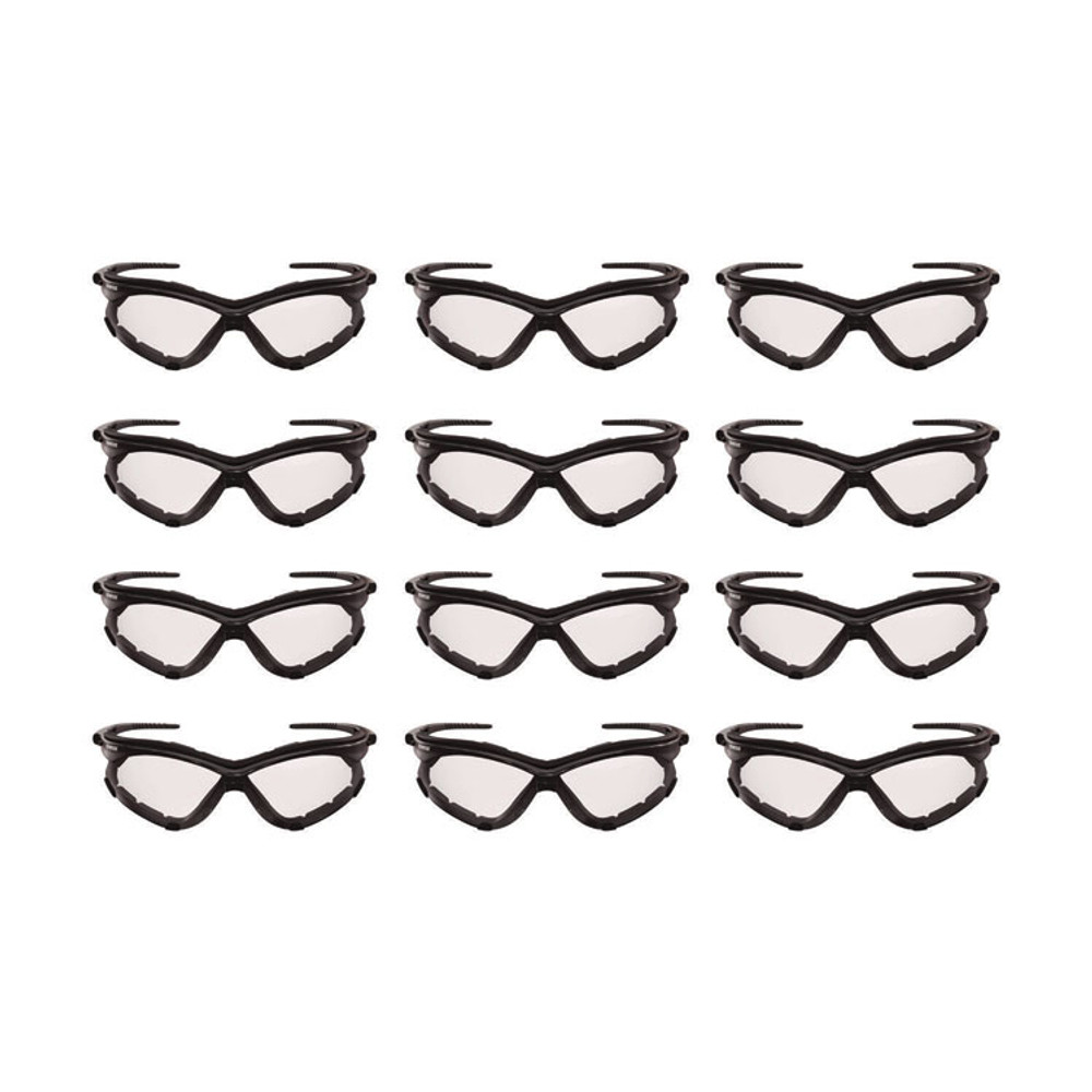 SMITH AND WESSON KleenGuard™ 65335 V30 Nemesi Foam Safety Glasses, Black Nylon Frame, Clear Polycarbonate Lens, 12/Carton