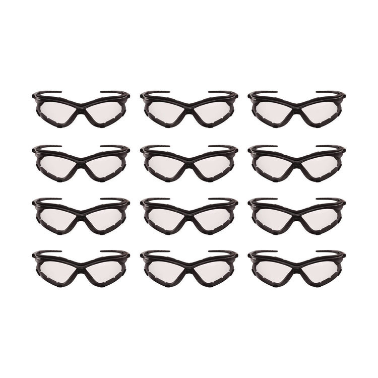 SMITH AND WESSON KleenGuard™ 65335 V30 Nemesi Foam Safety Glasses, Black Nylon Frame, Clear Polycarbonate Lens, 12/Carton