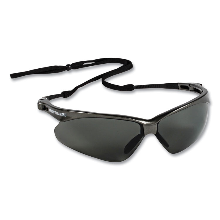 SMITH AND WESSON KleenGuard™ 28635 Nemesis Safety Glasses, Gunmetal Frame, Smoke Lens, 12/Box