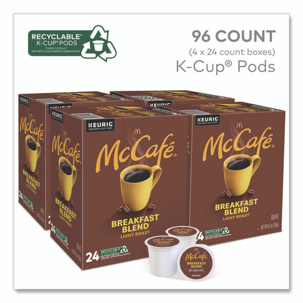 KEURIG DR PEPPER McCafe® 7468CT Breakfast Blend K-Cup, 24/Box, 4 Boxes/Carton