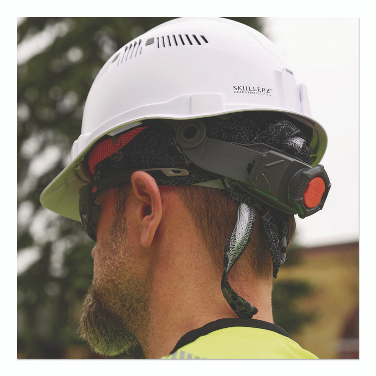 TENACIOUS HOLDINGS, INC. ergodyne® 12519 Chill-Its 6615 High-Performance Bandana Doo Rag with Terry Cloth Sweatband, One Size Fits Most, Skulls