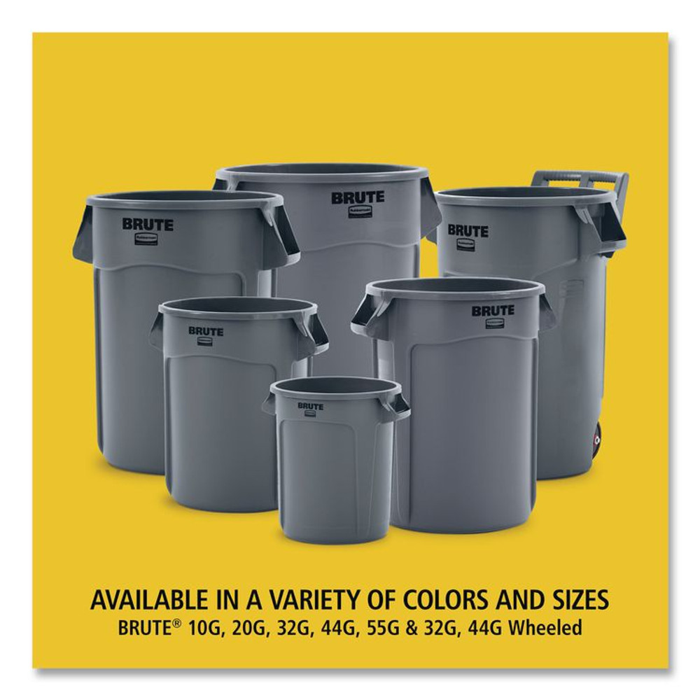 RUBBERMAID COMMERCIAL PROD. 1779699CT Brute Container, 10 gal, Plastic, Blue