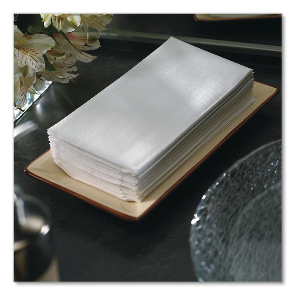 BOARDWALK 500LNAPW Guest Towels, 1-Ply, 12 x 17, White, 100/Pack, 5 Packs/Carton