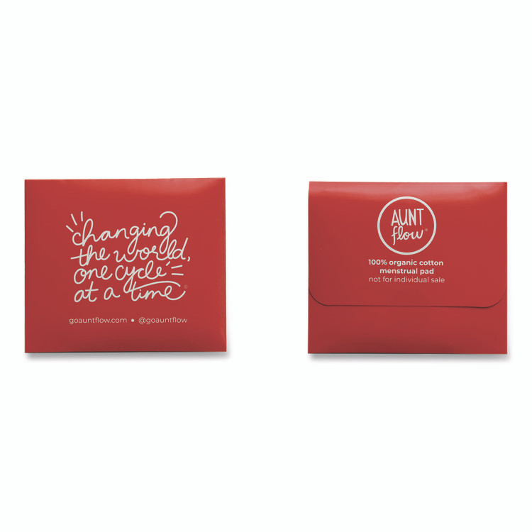 AUNT FLOW AFPADSCTRGVE Organic Cotton Cartridge Pads, Regular Absorbency, 500/Carton