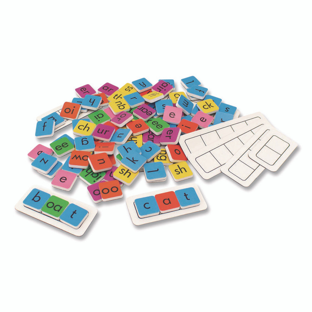 JUNIOR LEARNING Inc® 654 Rainbow Phonics Tiles, Grades K to 2, 104 Pieces