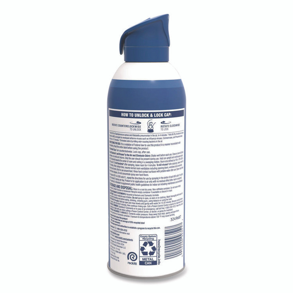 RECKITT BENCKISER LYSOL® Brand 99351EA Air Sanitizer Spray, White Linen Scent, 10 oz Aerosol Spray