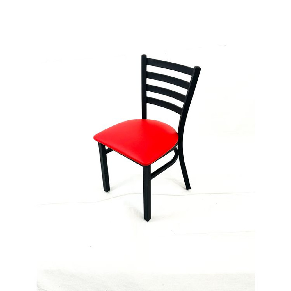 JMC FURNITURE WHCBVSRED White Horse Series Side Chairs, Supports Up to 300 lb, 18" Seat Height, Red Seat, Black Back, Black Base