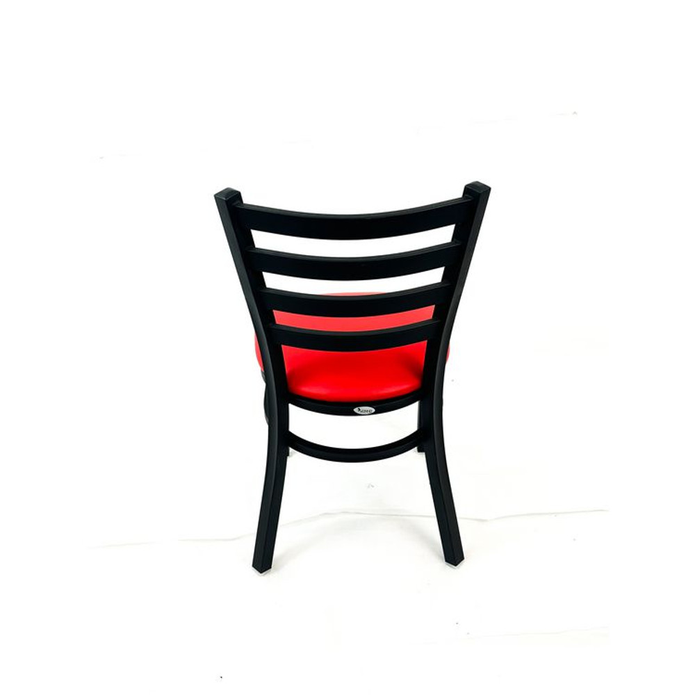 JMC FURNITURE WHCBVSRED White Horse Series Side Chairs, Supports Up to 300 lb, 18" Seat Height, Red Seat, Black Back, Black Base