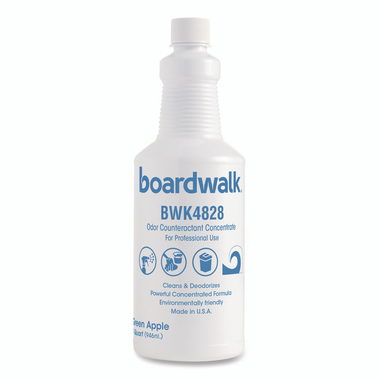 BOARDWALK 4828 Liquid Deodorizer, Green Apple, 32 oz Bottle, 12/Carton