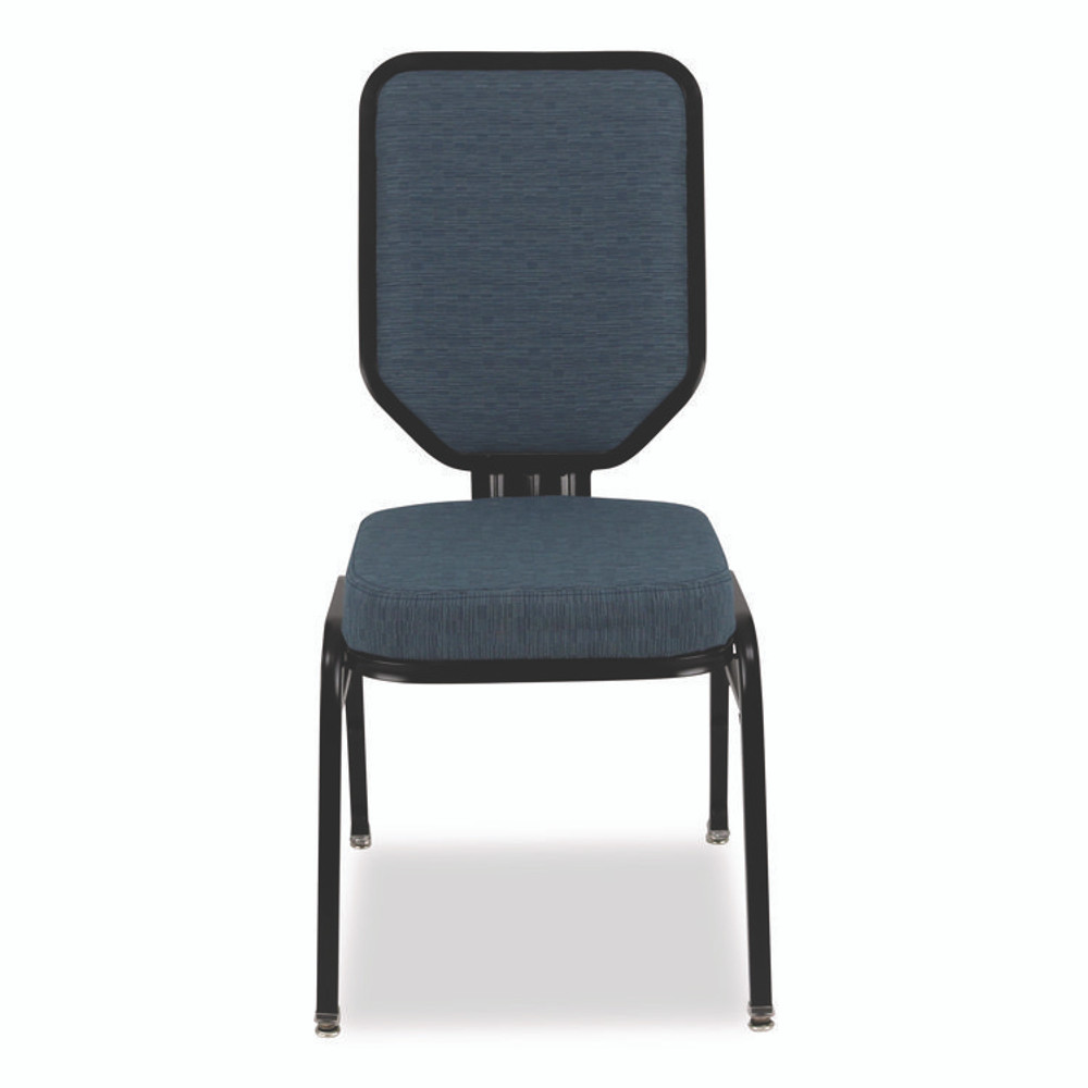 NATIONAL PUBLIC SEATING NPS® 9684BG2 Flex-Back Banquet Chair, Supports Up to 500 lbs, 18.6" Seat Height, Morticia Blue Lagoon Seat/Back, Black Base, 2/Pack