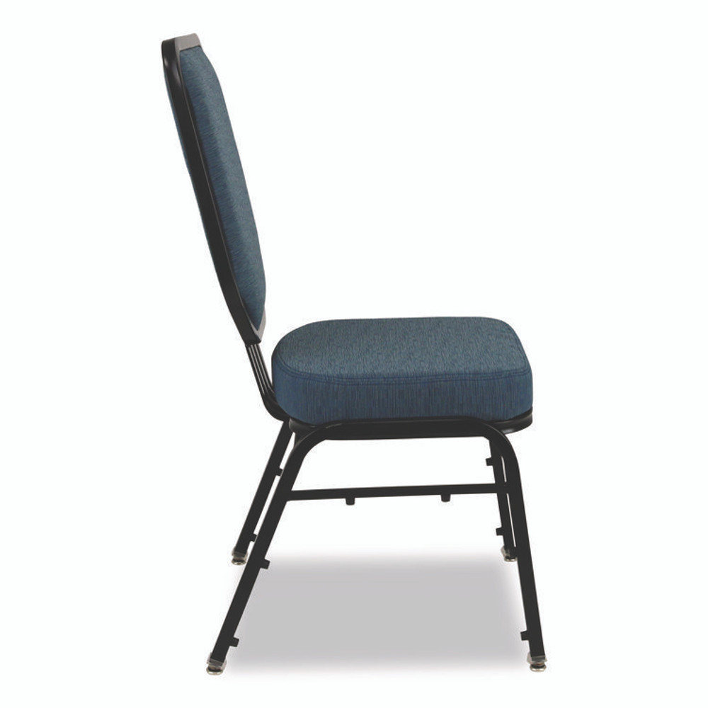 NATIONAL PUBLIC SEATING NPS® 9684BG2 Flex-Back Banquet Chair, Supports Up to 500 lbs, 18.6" Seat Height, Morticia Blue Lagoon Seat/Back, Black Base, 2/Pack