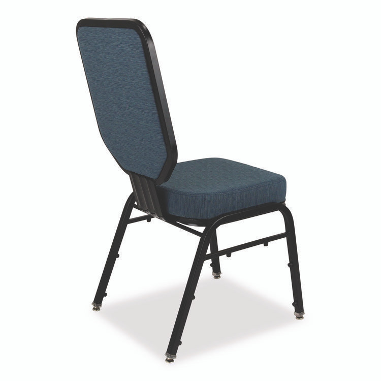 NATIONAL PUBLIC SEATING NPS® 9684BG2 Flex-Back Banquet Chair, Supports Up to 500 lbs, 18.6" Seat Height, Morticia Blue Lagoon Seat/Back, Black Base, 2/Pack