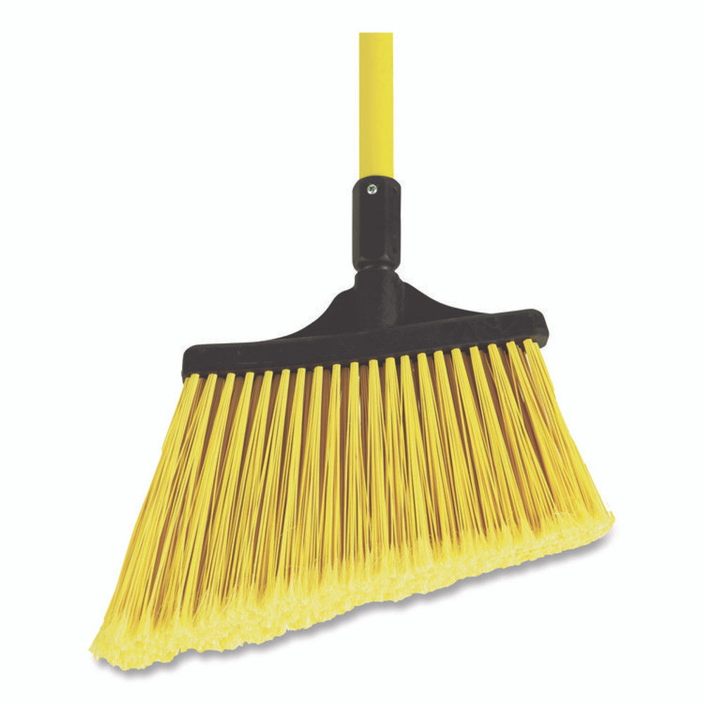 NEXSTEP COMMERCIAL PRODUCTS 91355 MaxiSweep Angle Broom With Fiberglass Handle, 57" Overall Length, Yellow/Black